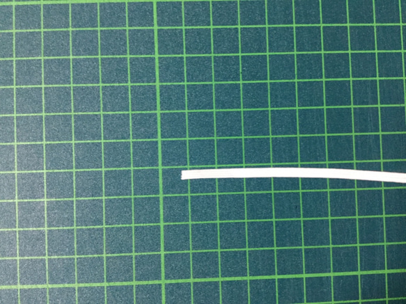 マスクゴム用　ソフトゴム3ミリ巾　10ｍ　ホワイト 2枚目の画像