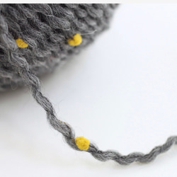 【Pom Pom Wool 】No. 3 キャメル×ブルー ポンポンウール ダルマ毛糸 手編み 極太 編物 2枚目の画像