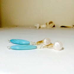 【再次上架】【免費送貨】德國製造珍珠×貝殼耳環 第2張的照片