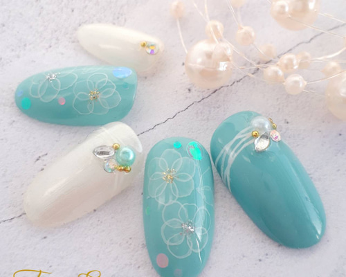 春夏*キラキラターコイズブルー*完売しました***