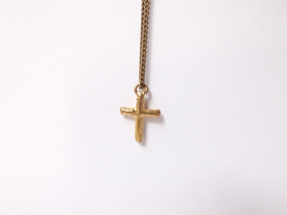十字架 黃銅項鍊 第1張的照片