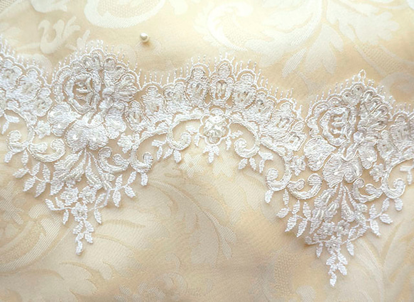 エンブロイダリーチュールレース（50cm/65cm ） レース Chantal Trim