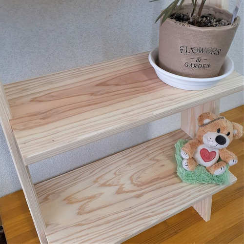 はしご飾り棚 木製ラダーラック はしご収納 飾り棚 木製 収納 無垢 杉