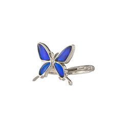 本物の蝶の羽　アゲハ蝶リング（フリーサイズ）　カキカモルフォ　[zps050r-cac] 4枚目の画像