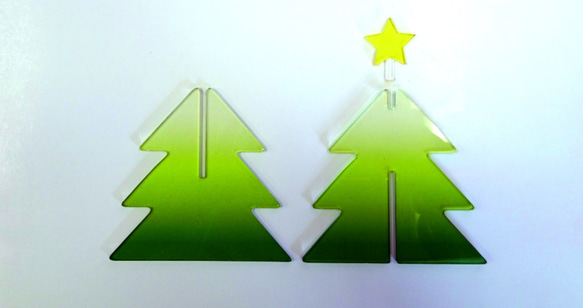 クリスマスツリー　緑　グラデーション 2枚目の画像