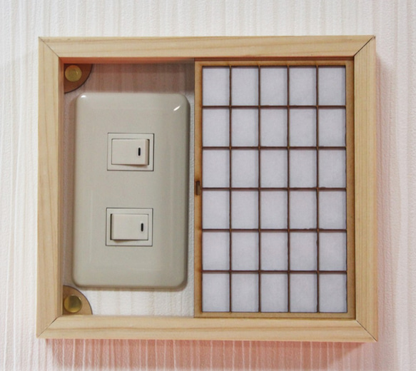 再販 ×6　 和風　障子　スイッチカバー　画鋲 1枚目の画像