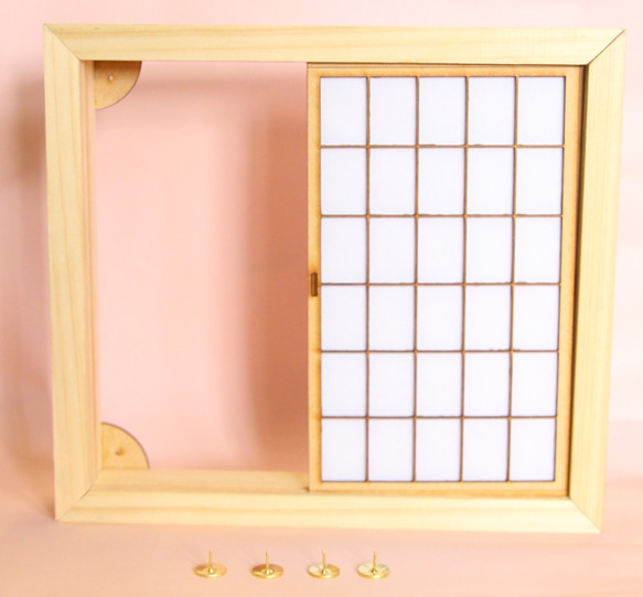 再販 ×6　 和風　障子　スイッチカバー　画鋲 3枚目の画像