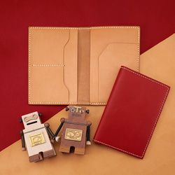 皮革 x 情侶專屬黃銅模具。手縫材料包護照套套裝C。SPS012 第1張的照片