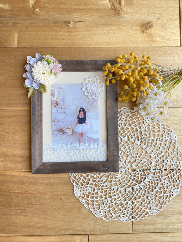 アンティーク アートフラワーフレーム ハートver. ハンドメイド フラワーフレーム Heart Series 9 Heart(ハート シリーズ ハート