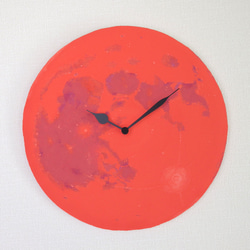 満月の壁掛け時計<red> 2枚目の画像