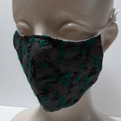 ｃｏｔｔｏｎレースとダブルガーゼの立体マスク（日本製） 1枚目の画像