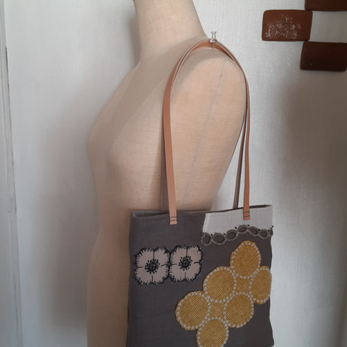 ミナペルホネンの端切れアレンジ オリジナルショルダーbag一点もの