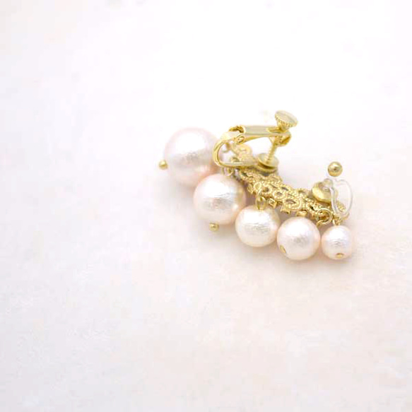 Pearl Fringe -blue- earing 4枚目の画像