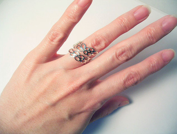 らせん雲リングspiral cloud　シルバーSV925　シンプル&クール　受注製作　送料無料⁂ギフト＊自分へのご褒美 4枚目の画像