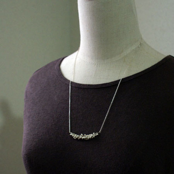 つぶ  grains/ネックレス/SILVER　（受注製作） 3枚目の画像