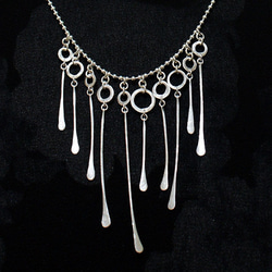 鈴なりシリーズ「よりそふ」 ネックレス～静かに奏でる銀の調べ～装い美しく⁂総シルバー⁂受注　送料無料 2枚目の画像