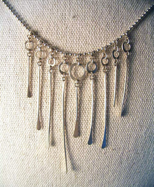 鈴なりシリーズ「よりそふ」 ネックレス～静かに奏でる銀の調べ～装い美しく⁂総シルバー⁂受注　送料無料 5枚目の画像