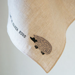 はりねずみ Hedgehog/リネンクロス～モダンで不思議な子～お洒落さんのお供に⁂送料無料⁂ 3枚目の画像