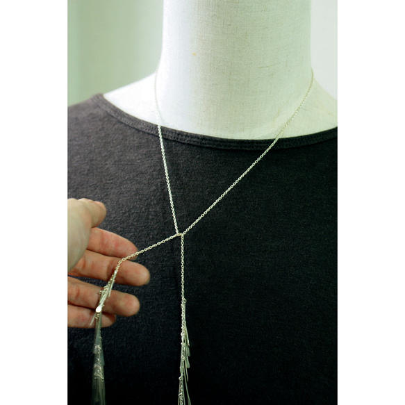 鈴なり－結いsuzunari-knot～クールにスタイリッシュに～総シルバーSV925＊送料無料＊受注 4枚目の画像