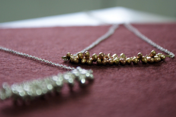 【送料無料】つぶ grains/ネックレス/BRASS(受注製作） 3枚目の画像