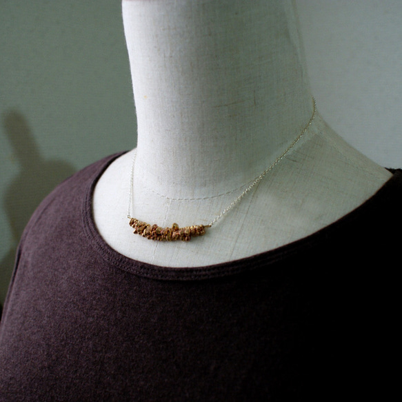 【送料無料】つぶ grains/ネックレス/BRASS(受注製作） 1枚目の画像