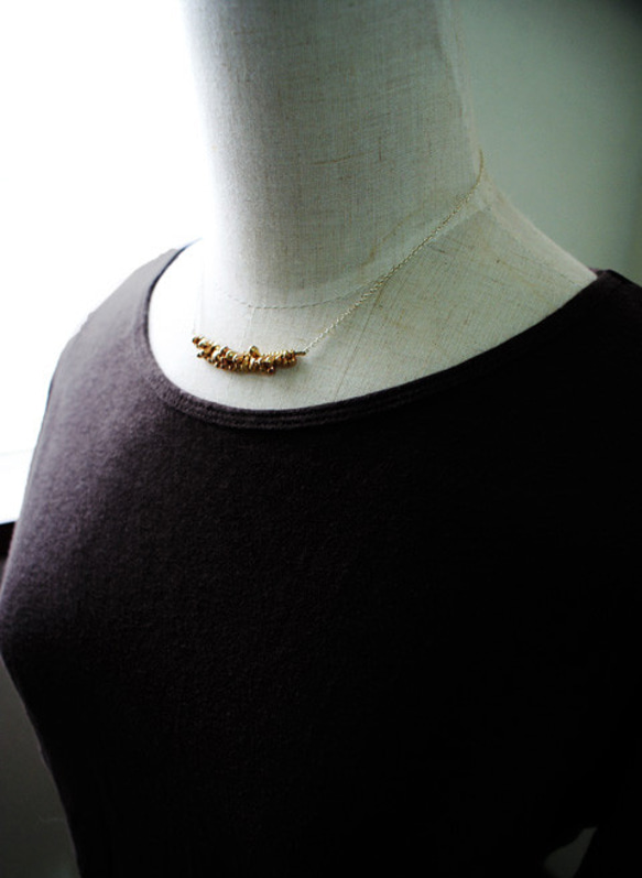 【送料無料】つぶ grains/ネックレス/BRASS(受注製作） 4枚目の画像