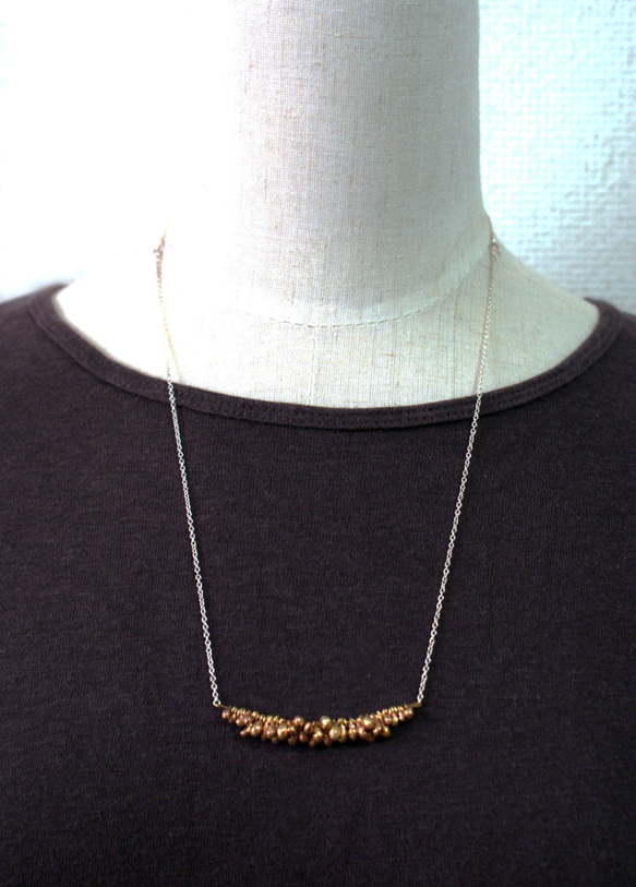 【送料無料】つぶ grains/ネックレス/BRASS(受注製作） 5枚目の画像