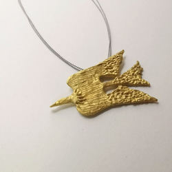 ニューヒロイン　まぼろしの鳥　ペンダント　真鍮　シルクコード　【送料無料】 4枚目の画像