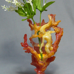 火焔グラス　（LEDライト内蔵フィギュアオブジェ、花器） 5枚目の画像