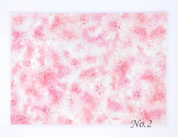 雪の結晶ラッピングペーパー（デザインペーパー）ピンク～パープル系１０枚 3枚目の画像