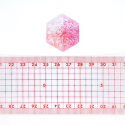 雪の結晶の六角形光沢紙シール ピンク～パープル40枚+α 3枚目の画像