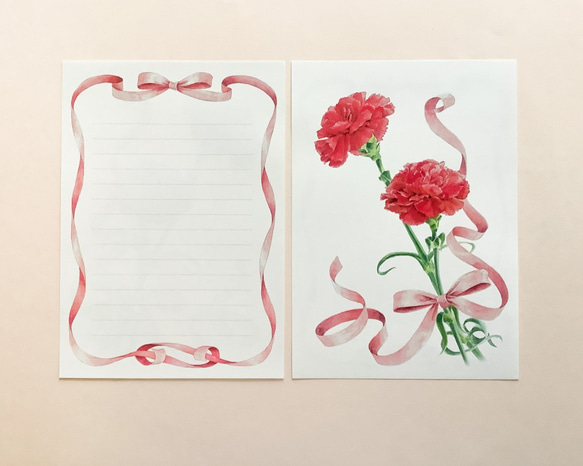 カーネーションのレターセット 3枚目の画像
