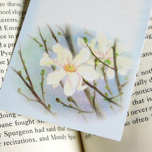 絵画「早春～ こぶしの咲くころ」　水彩画 絵画「早春～ こぶしの咲くころ」水彩画