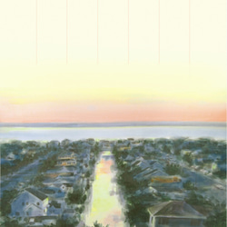 水彩画一筆箋016「夕映えの街」25枚 2枚目の画像