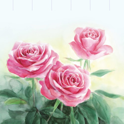 水彩画一筆箋101「Roses」25枚 4枚目の画像