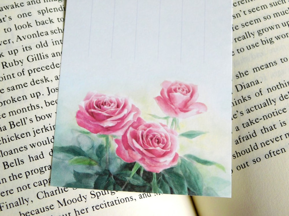 水彩画一筆箋101「Roses」25枚 1枚目の画像