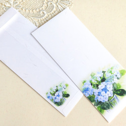 額紫陽花の和紙封筒４枚 2枚目の画像