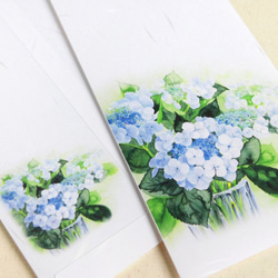 額紫陽花の和紙封筒４枚 3枚目の画像