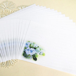 額紫陽花の和紙便箋１５枚 1枚目の画像