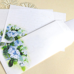 額紫陽花の和紙便箋１５枚 3枚目の画像
