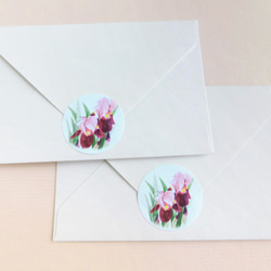 ジャーマンアイリスのミニ封筒＆メッセージカード（内模様） 4枚目の画像