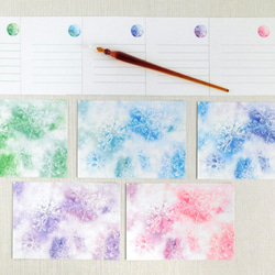 雪の結晶メッセージカード８種１６枚 3枚目の画像