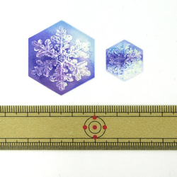 お買い得！雪の結晶の六角形光沢紙シール 　数量限定品 3枚目の画像