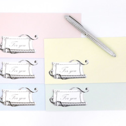 巻物レターと羽ペンのメッセージカードセットB 3枚目の画像