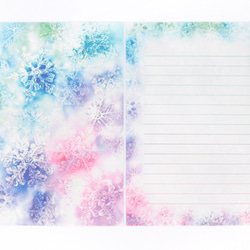 雪の結晶レターセット ～カラフル～ 4枚目の画像