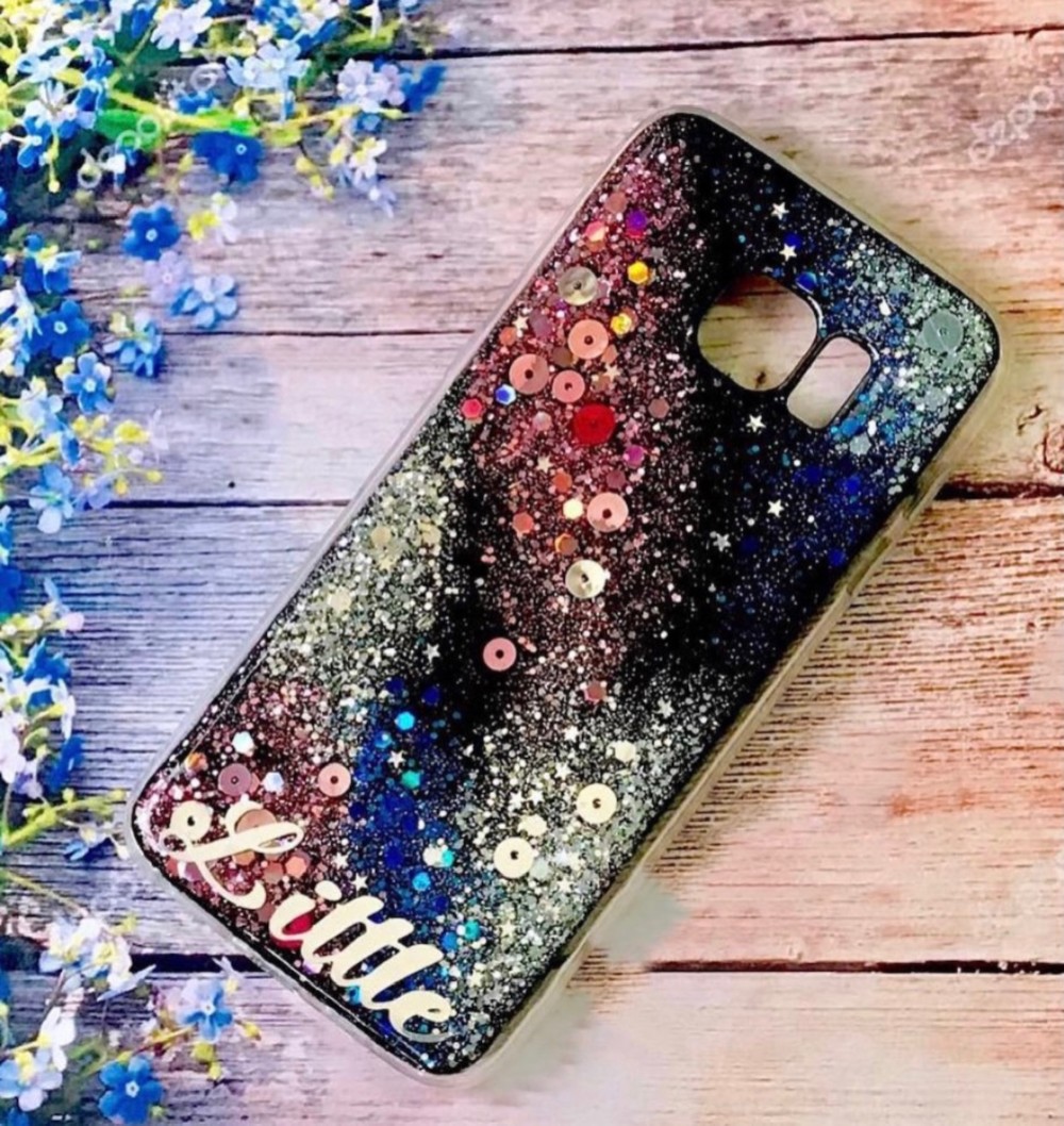 名入れ　多機種対応名前やロゴが入れられるglitterスマホケース