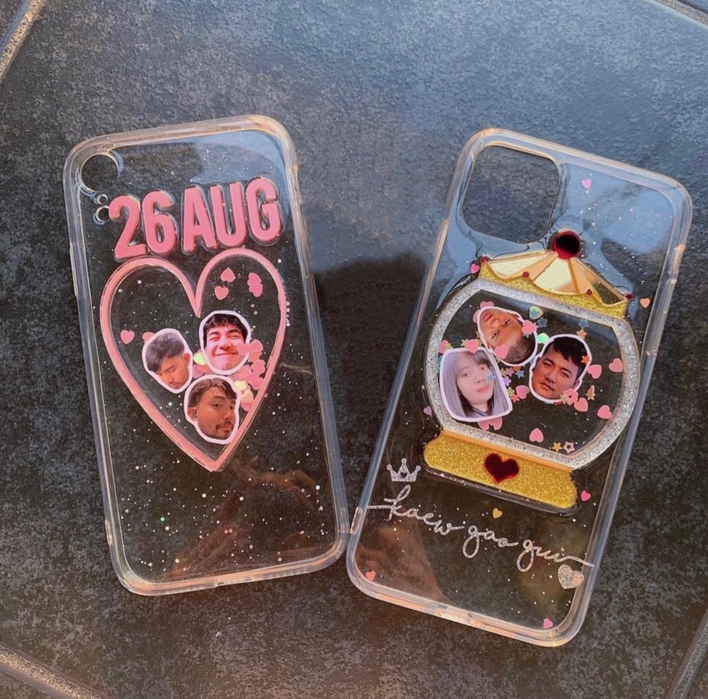 名入れ　多機種対応名前やロゴが入れられるglitterスマホケース