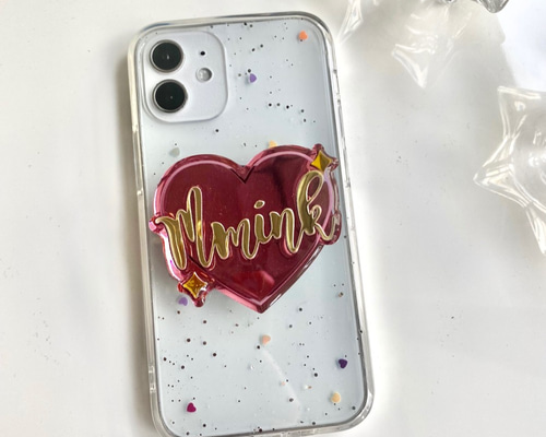 GRIPTOKに名前入れ☆シンプルホログラムグリッタースマホケース 0_5a5a807680fe7fd8f03839599bcc