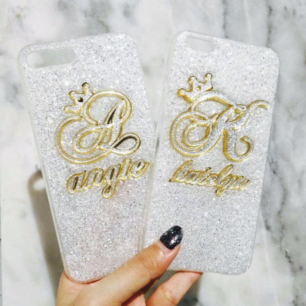 【Ｓ－５１】 iphone　Galaxy　他機種対応　 世界に一つキラキラケースに名前やロゴが入れられるスマホケース