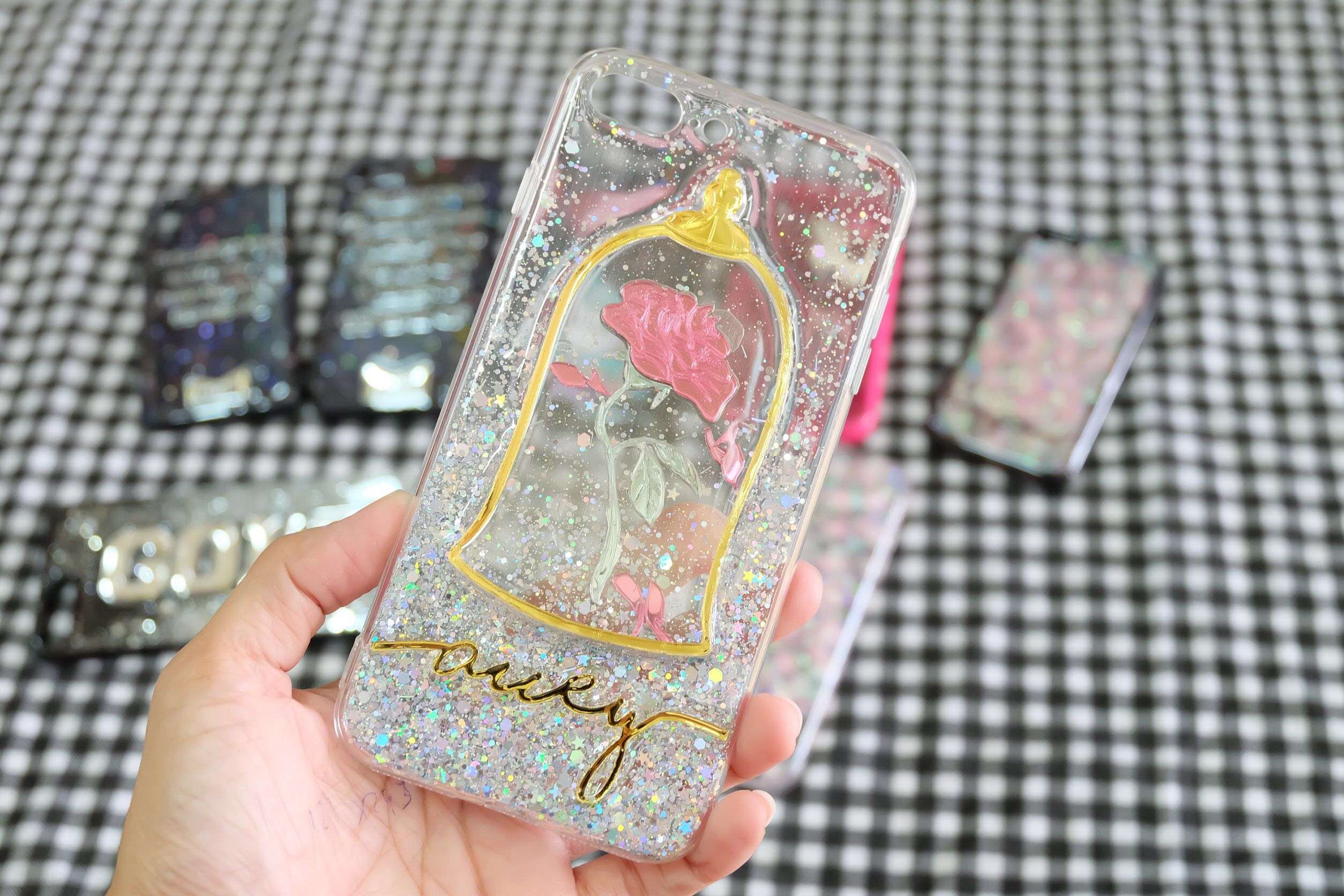 iphone galaxy xperia AQUOS　多機種対応 名前が入れられるスマホケース